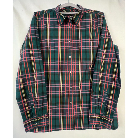 J CREW Blouse Womens Multicolor Plaid Size 12 Classic Tartan Work Party Casual - Picture 1 of 10